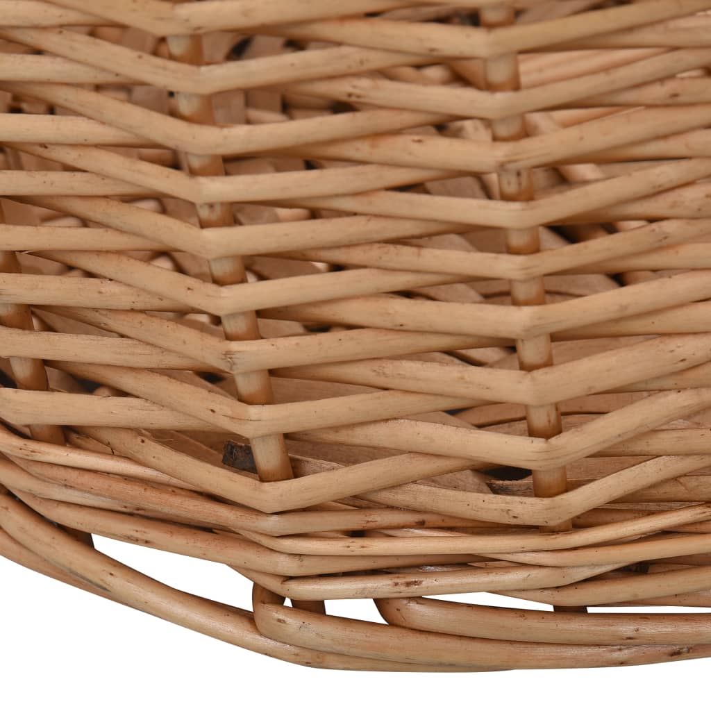 brændekurv med håndtag 78 x 54 x 34 cm naturpil