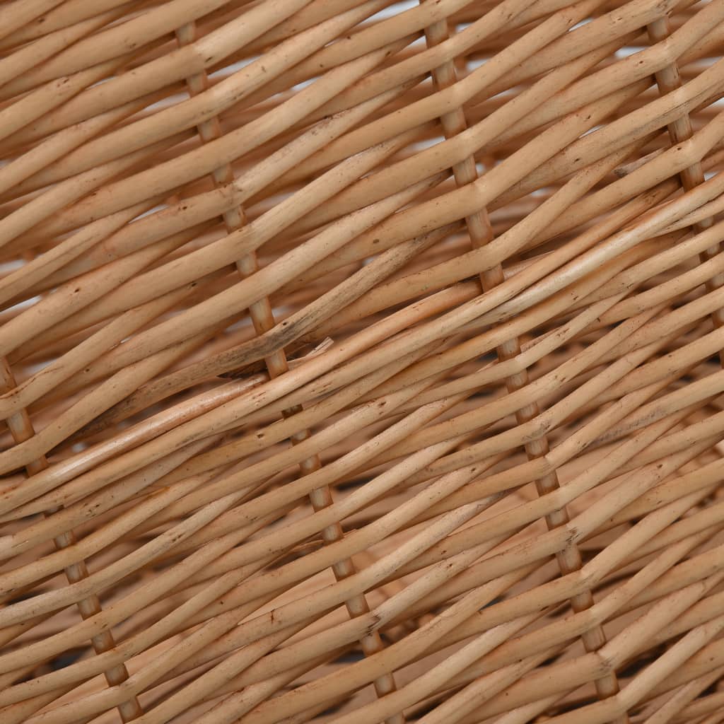 brændekurv med håndtag 78 x 54 x 34 cm naturpil
