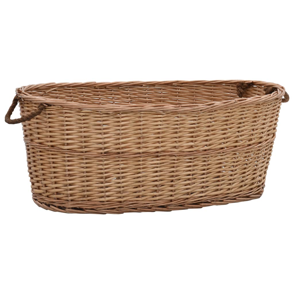brændekurv med håndtag 88 x 57 x 34 cm naturpil