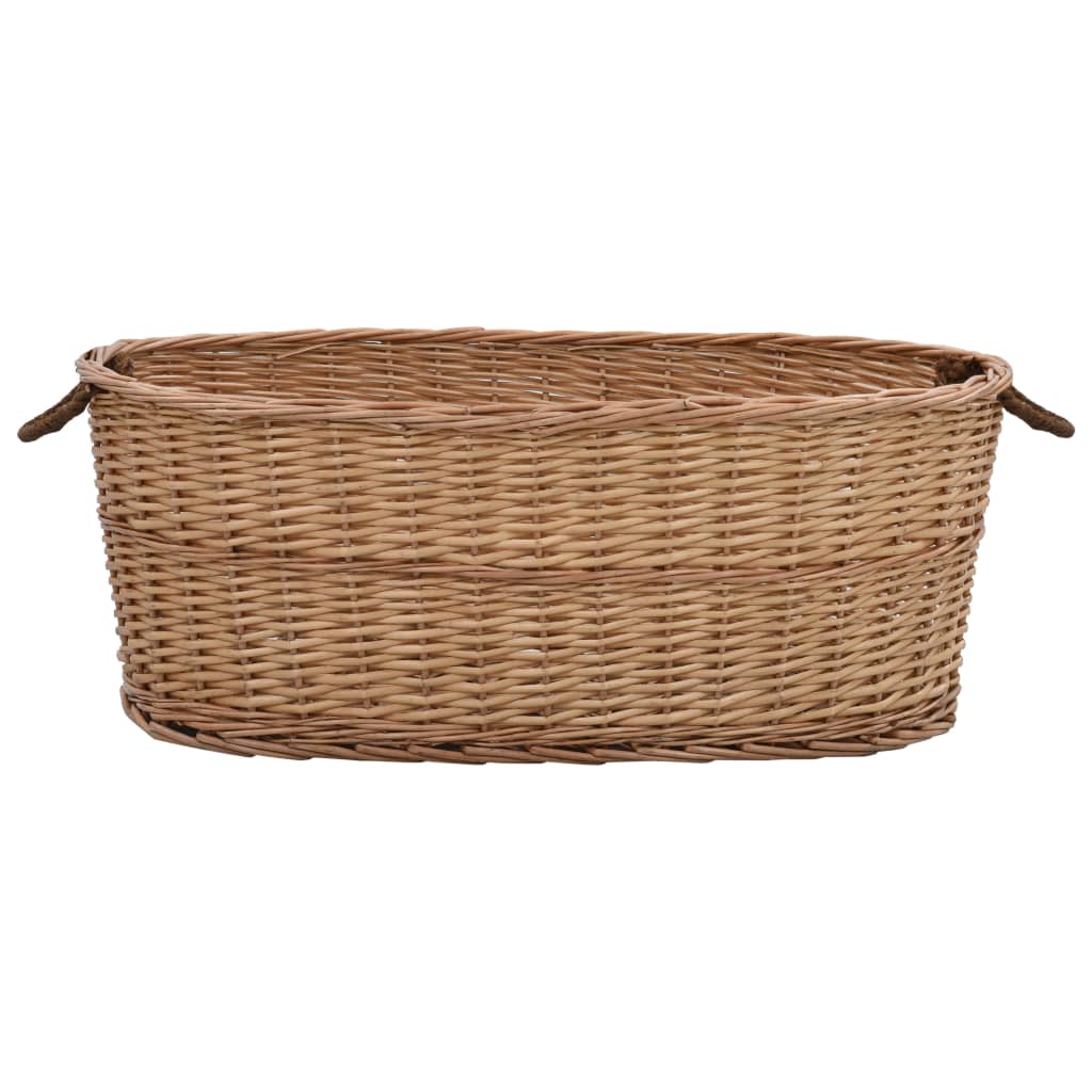 brændekurv med håndtag 88 x 57 x 34 cm naturpil