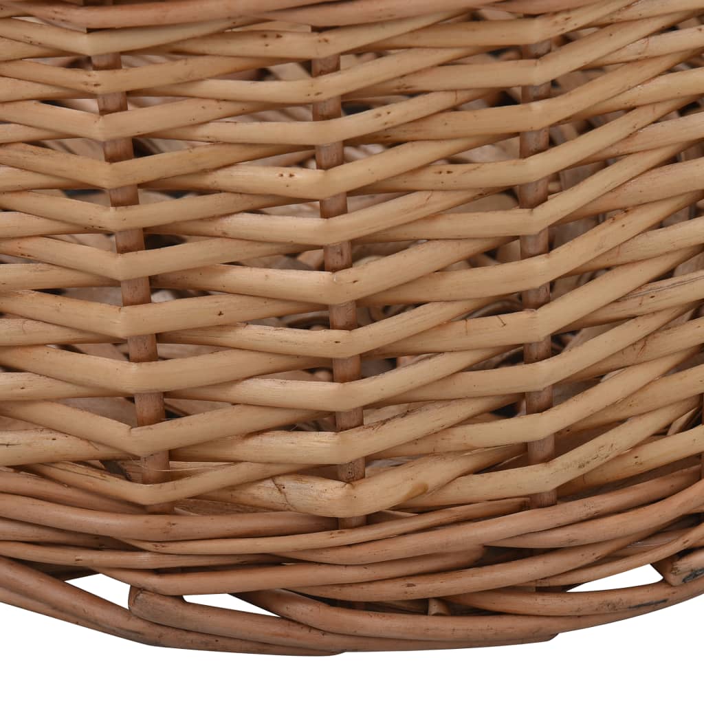 brændekurv med håndtag 88 x 57 x 34 cm naturpil