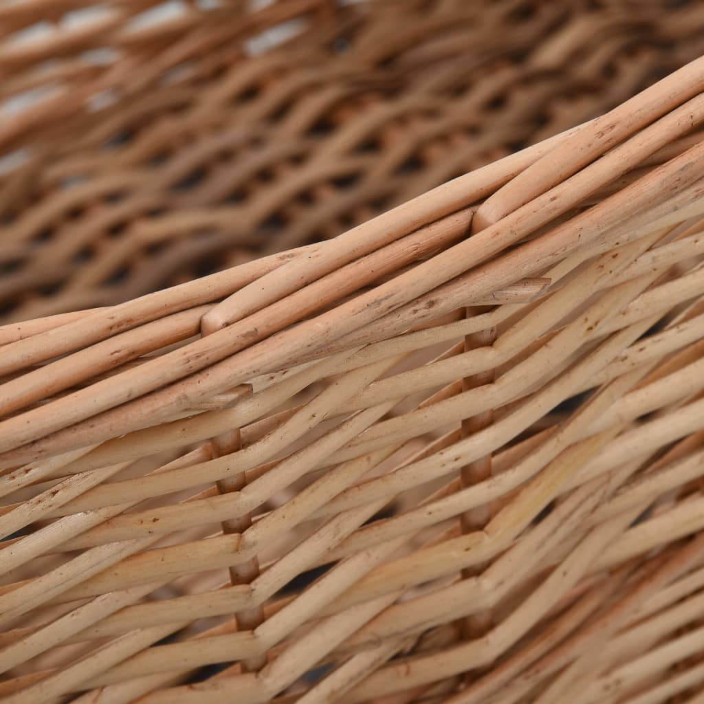 brændekurv med håndtag 88 x 57 x 34 cm naturpil