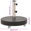 parasolfod granit 30 kg rund sort