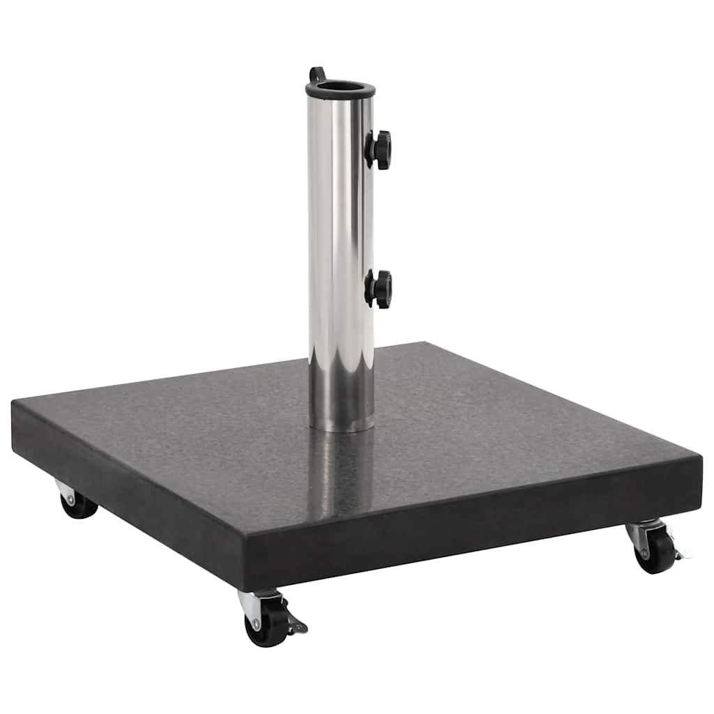 parasolfod granit 30 kg firkantet sort