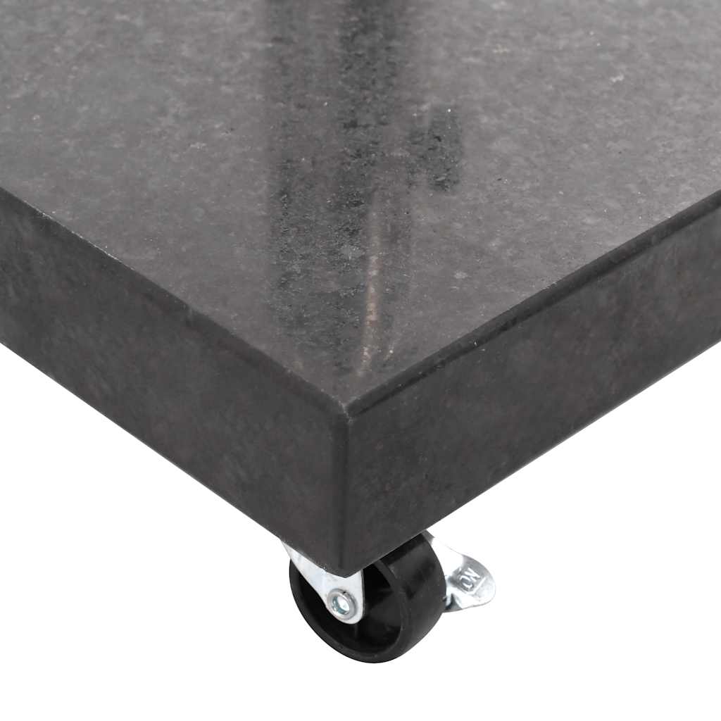 parasolfod granit 30 kg firkantet sort
