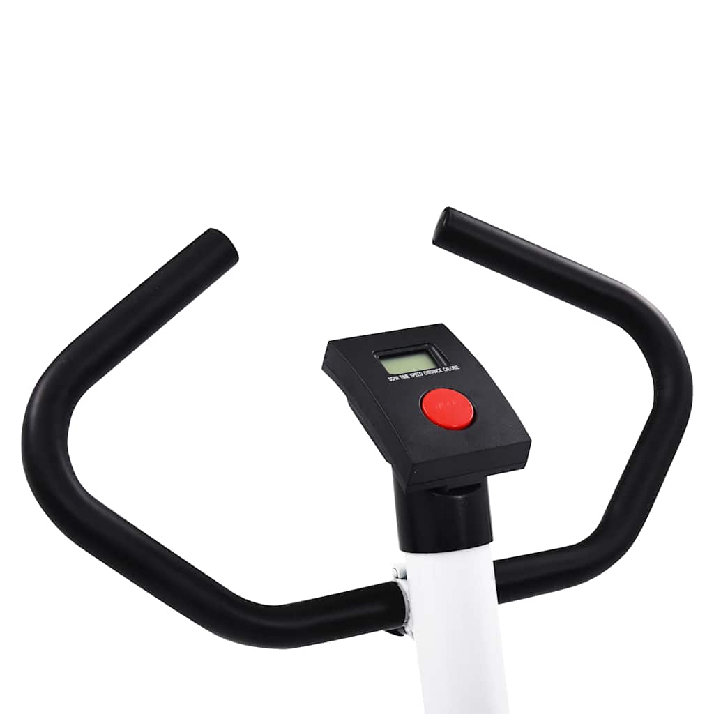 motionscykel med båndmodstand hvid