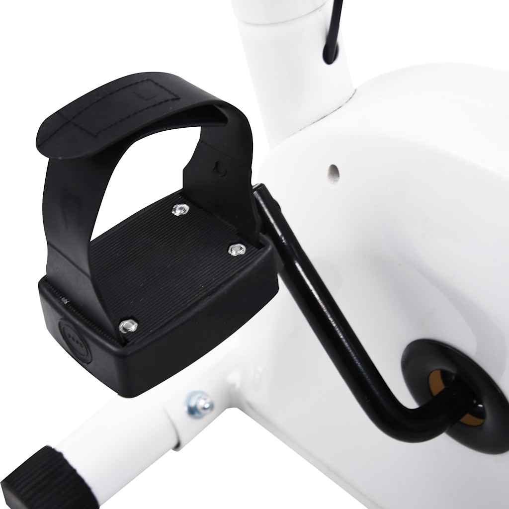 motionscykel med båndmodstand hvid