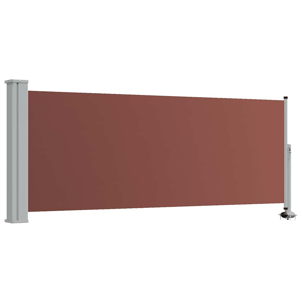 sammenrullelig sidemarkise til terrassen 100 x 300 cm brun