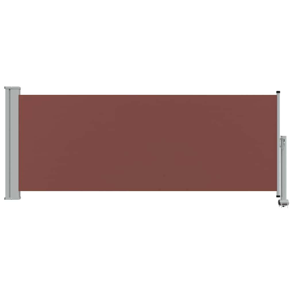 sammenrullelig sidemarkise til terrassen 100 x 300 cm brun