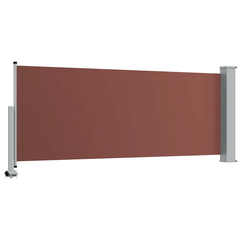 sammenrullelig sidemarkise til terrassen 100 x 300 cm brun