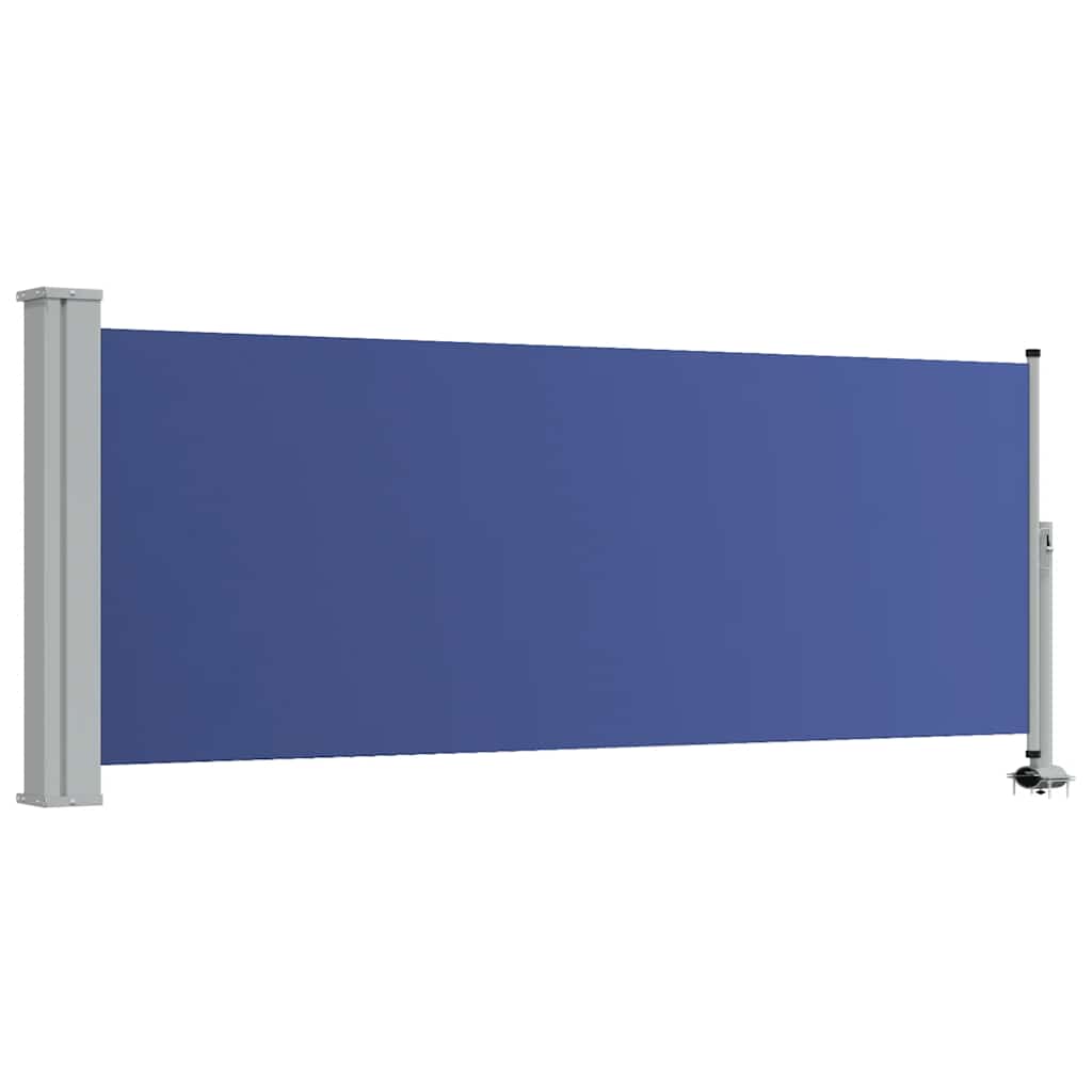 sammenrullelig sidemarkise til terrassen 100 x 300 cm blå