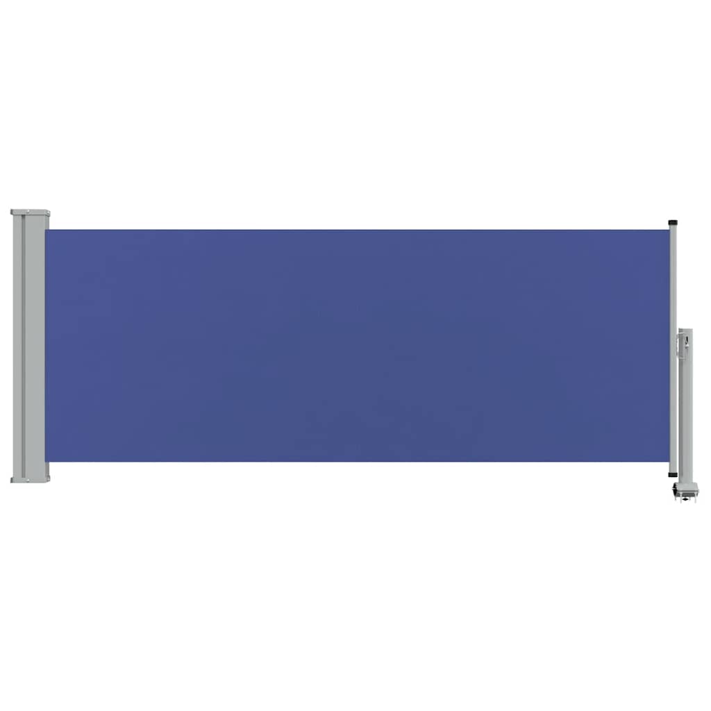 sammenrullelig sidemarkise til terrassen 100 x 300 cm blå