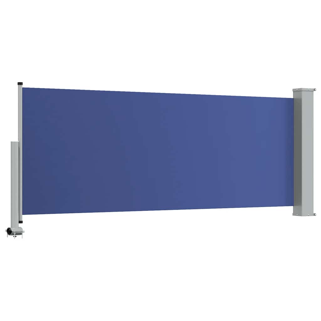 sammenrullelig sidemarkise til terrassen 100 x 300 cm blå