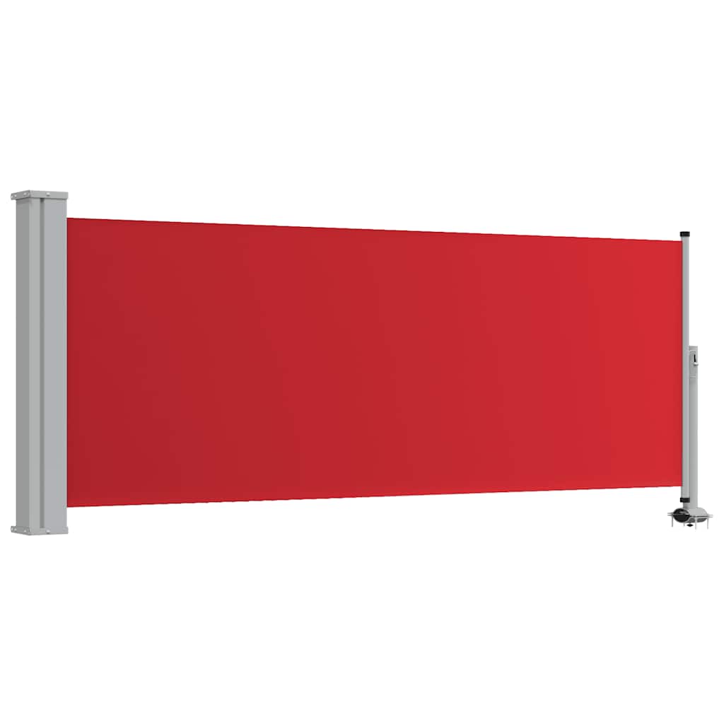 sammenrullelig sidemarkise til terrassen 100 x 300 cm rød