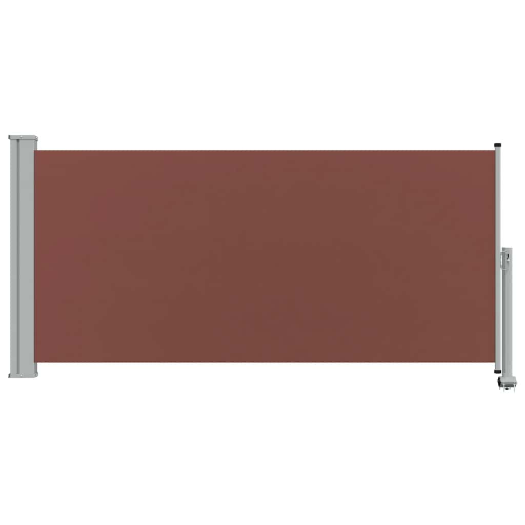 sammenrullelig sidemarkise til terrassen 120 x 300 cm brun