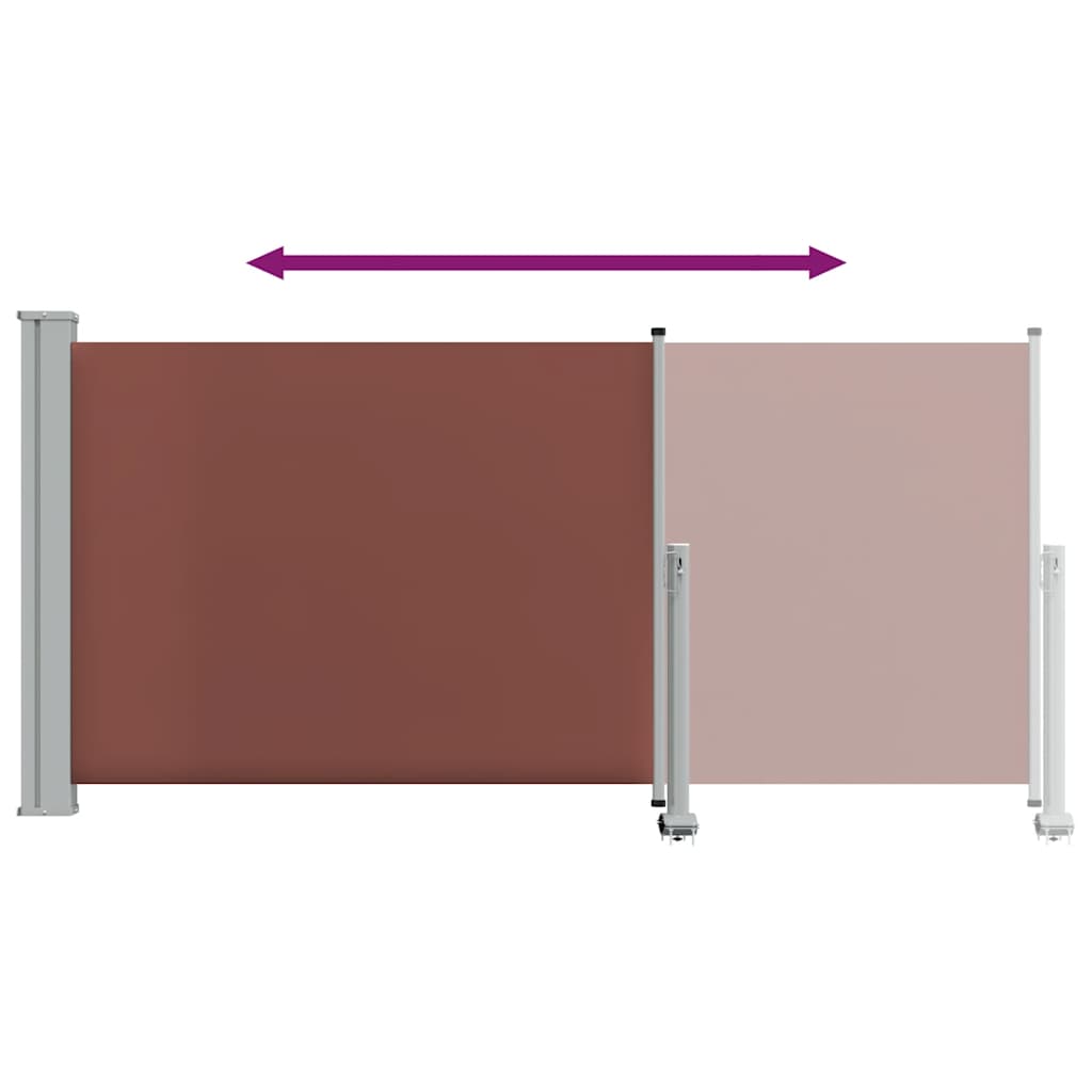 sammenrullelig sidemarkise til terrassen 120 x 300 cm brun