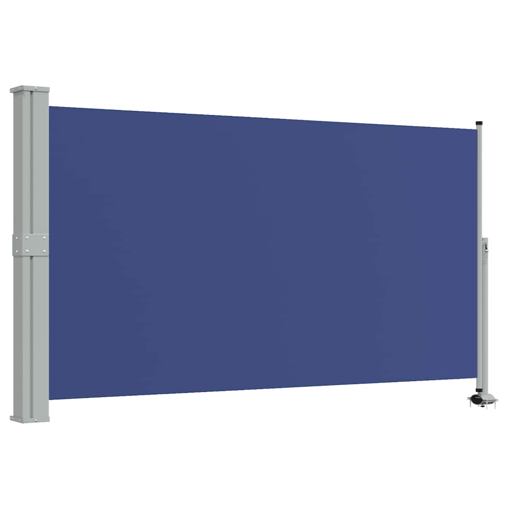 sammenrullelig sidemarkise til terrassen 140 x 300 cm blå