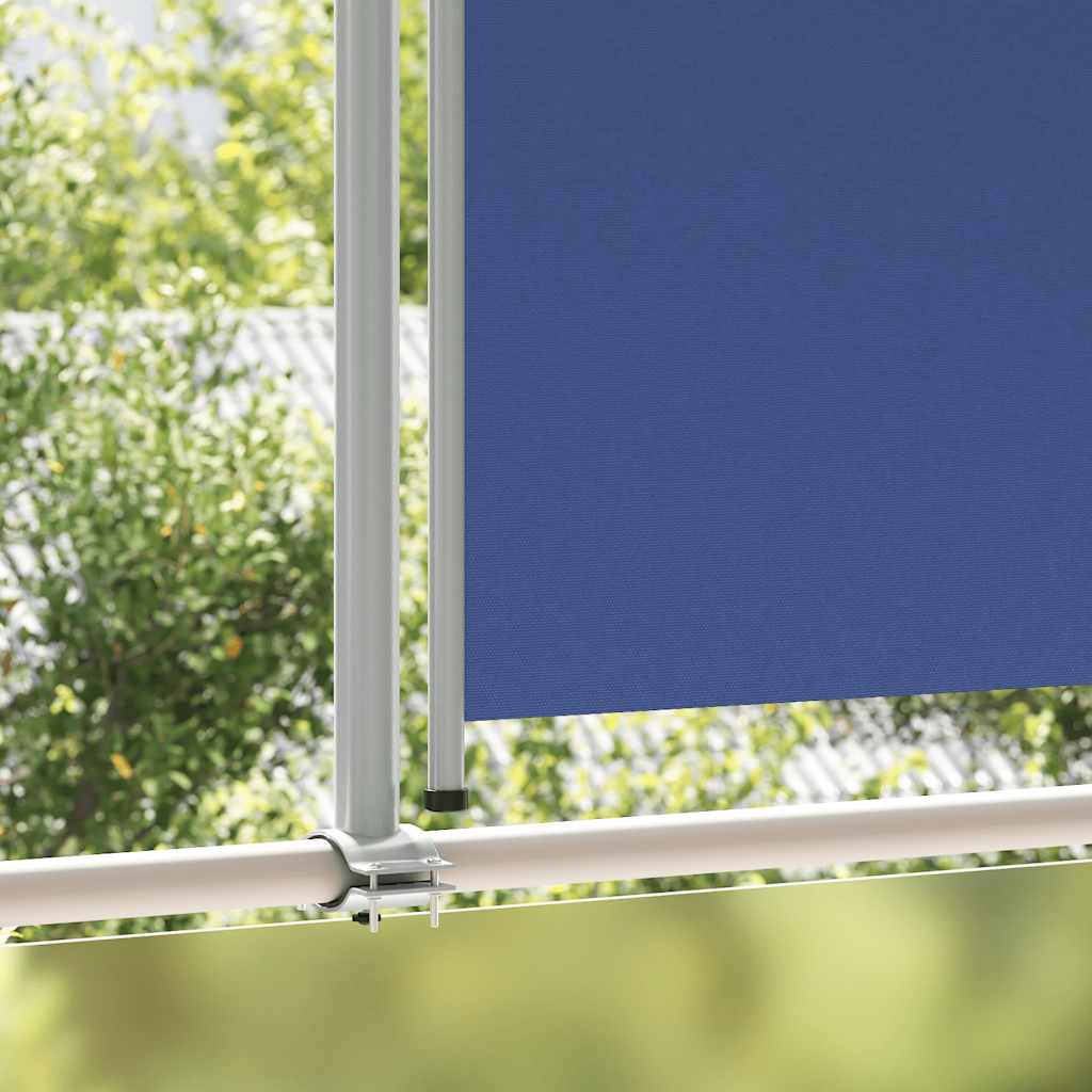 sammenrullelig sidemarkise til terrassen 140 x 300 cm blå