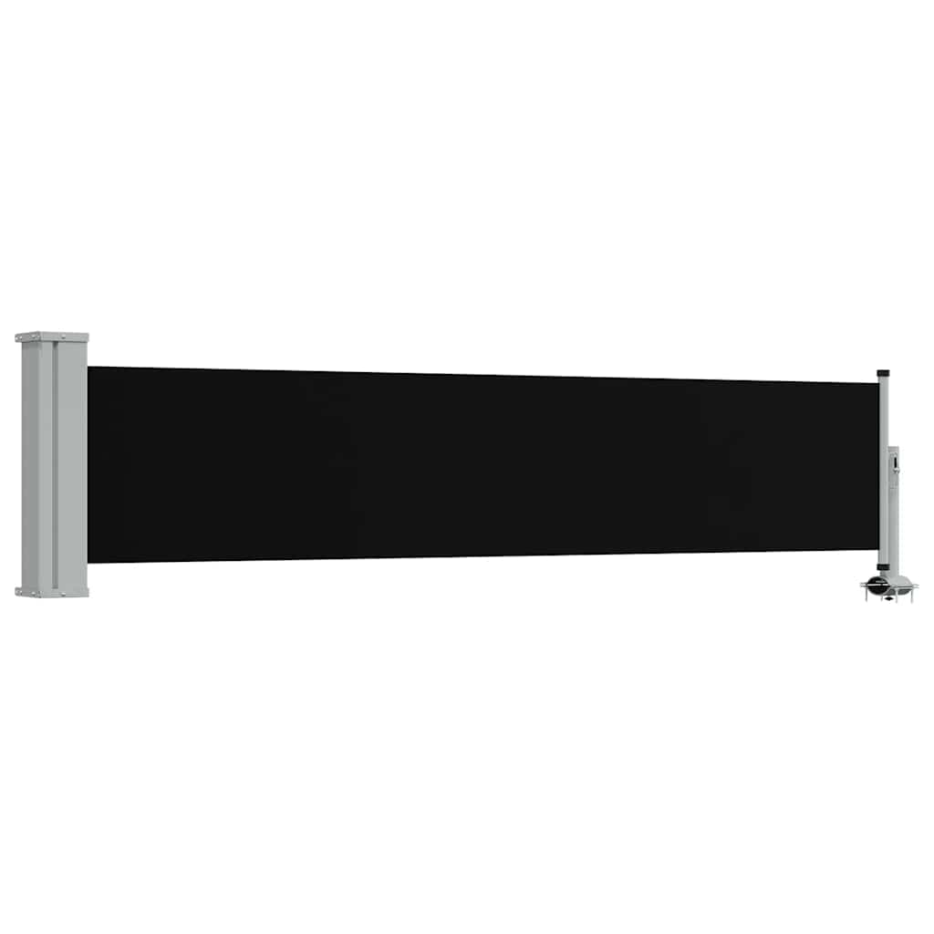 sammenrullelig sidemarkise 60 x 300 cm sort