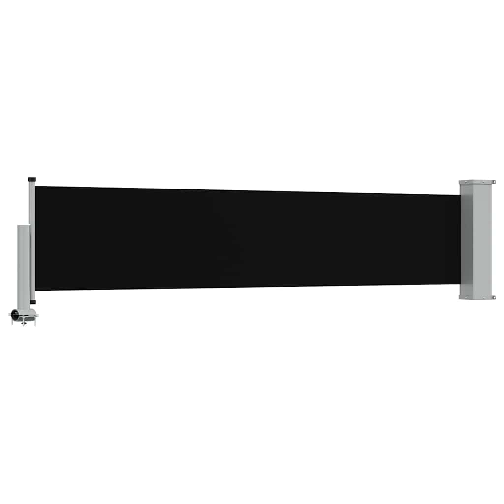 sammenrullelig sidemarkise 60 x 300 cm sort