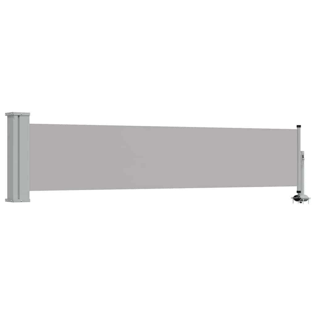 sammenrullelig sidemarkise til terrassen 60 x 300 cm grå