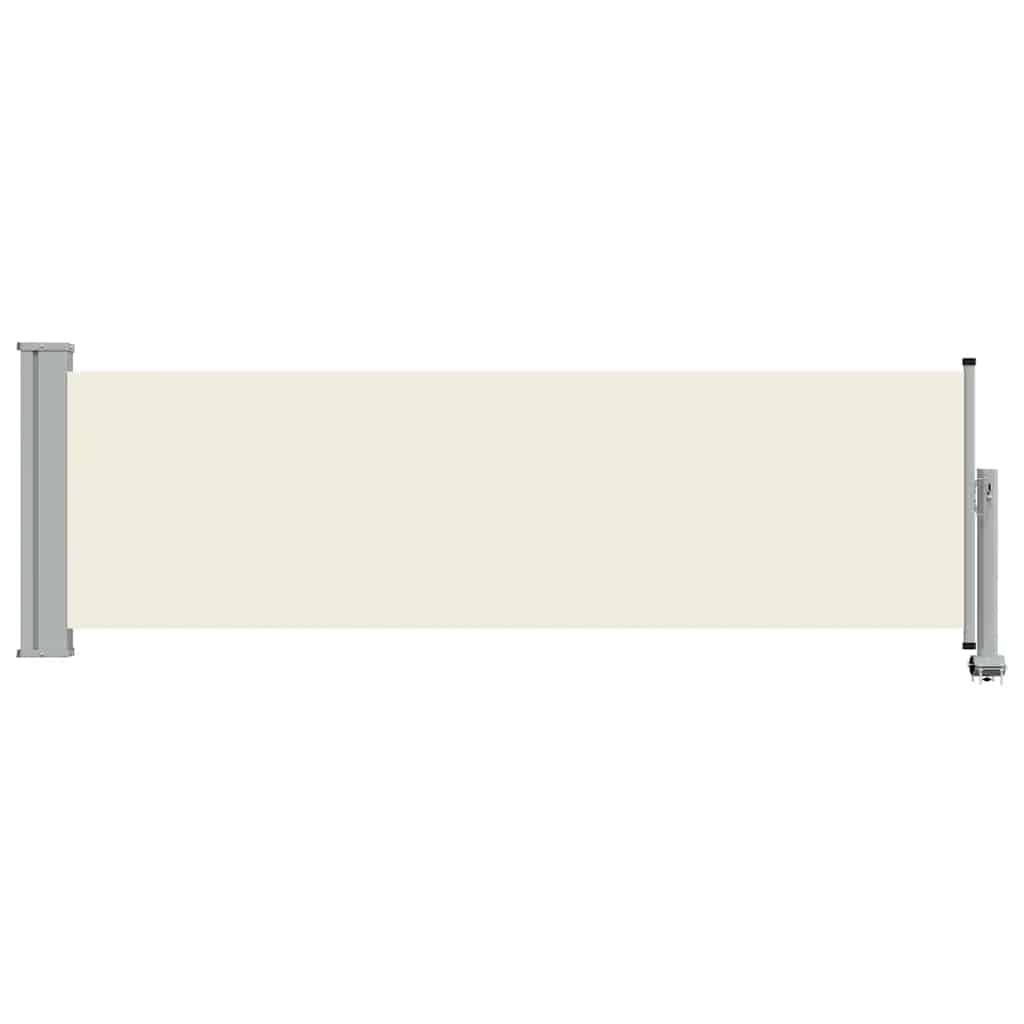 sammenrullelig sidemarkise 80 x 300 cm cremefarvet