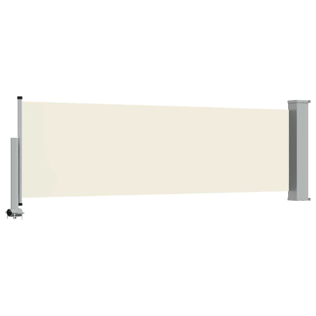 sammenrullelig sidemarkise 80 x 300 cm cremefarvet