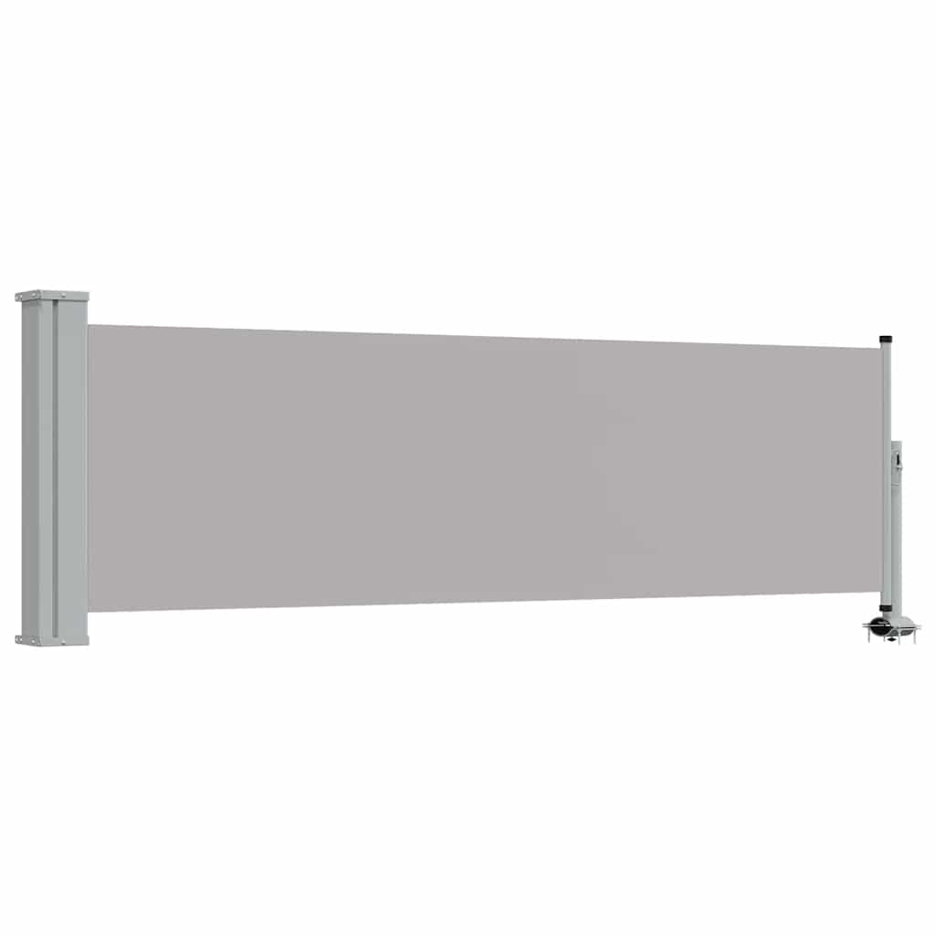 sammenrullelig sidemarkise til terrassen 80 x 300 cm grå