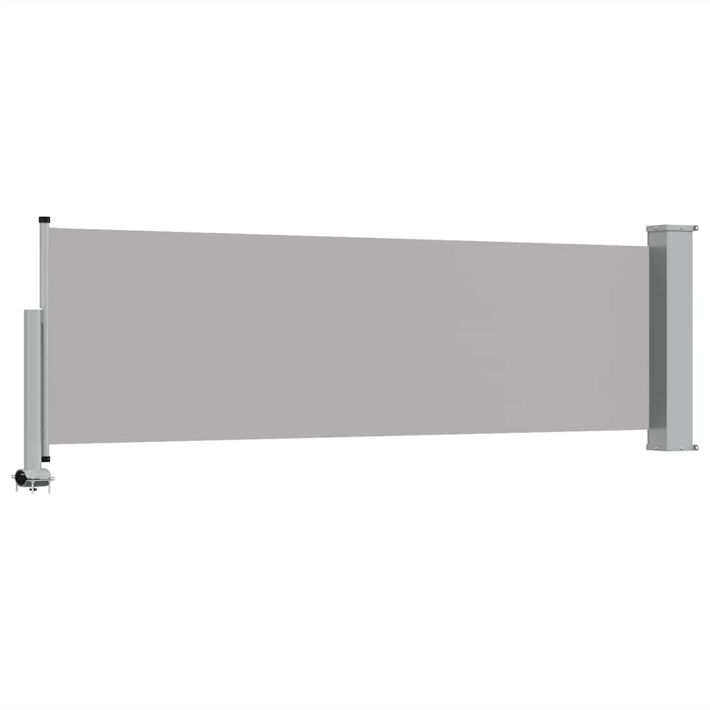 sammenrullelig sidemarkise til terrassen 80 x 300 cm grå