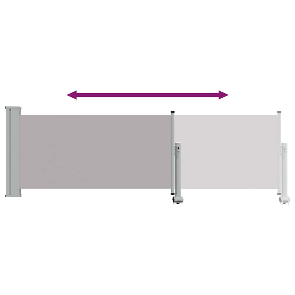 sammenrullelig sidemarkise til terrassen 80 x 300 cm grå