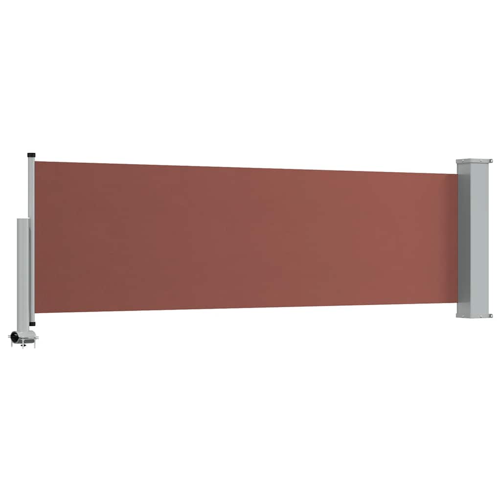 sammenrullelig sidemarkise til terrassen 80 x 300 cm brun