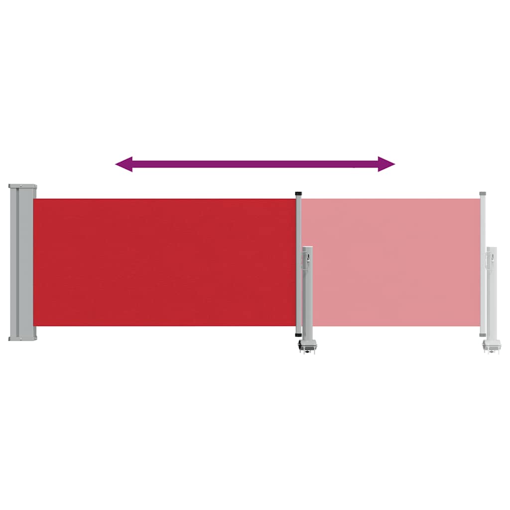 sammenrullelig sidemarkise til terrassen 80x300 cm rød
