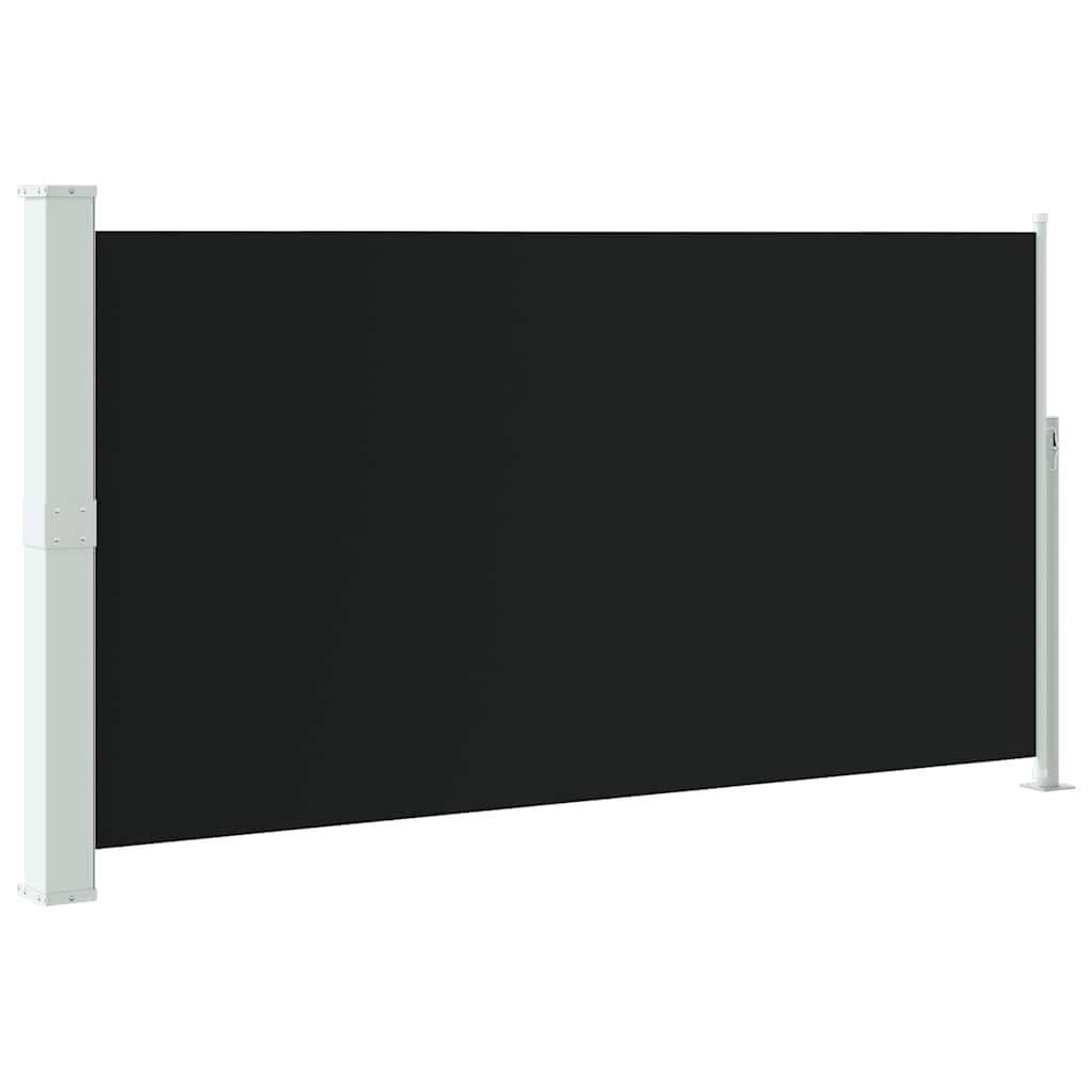 sammenrullelig sidemarkise til terrassen 170 x 300 cm sort