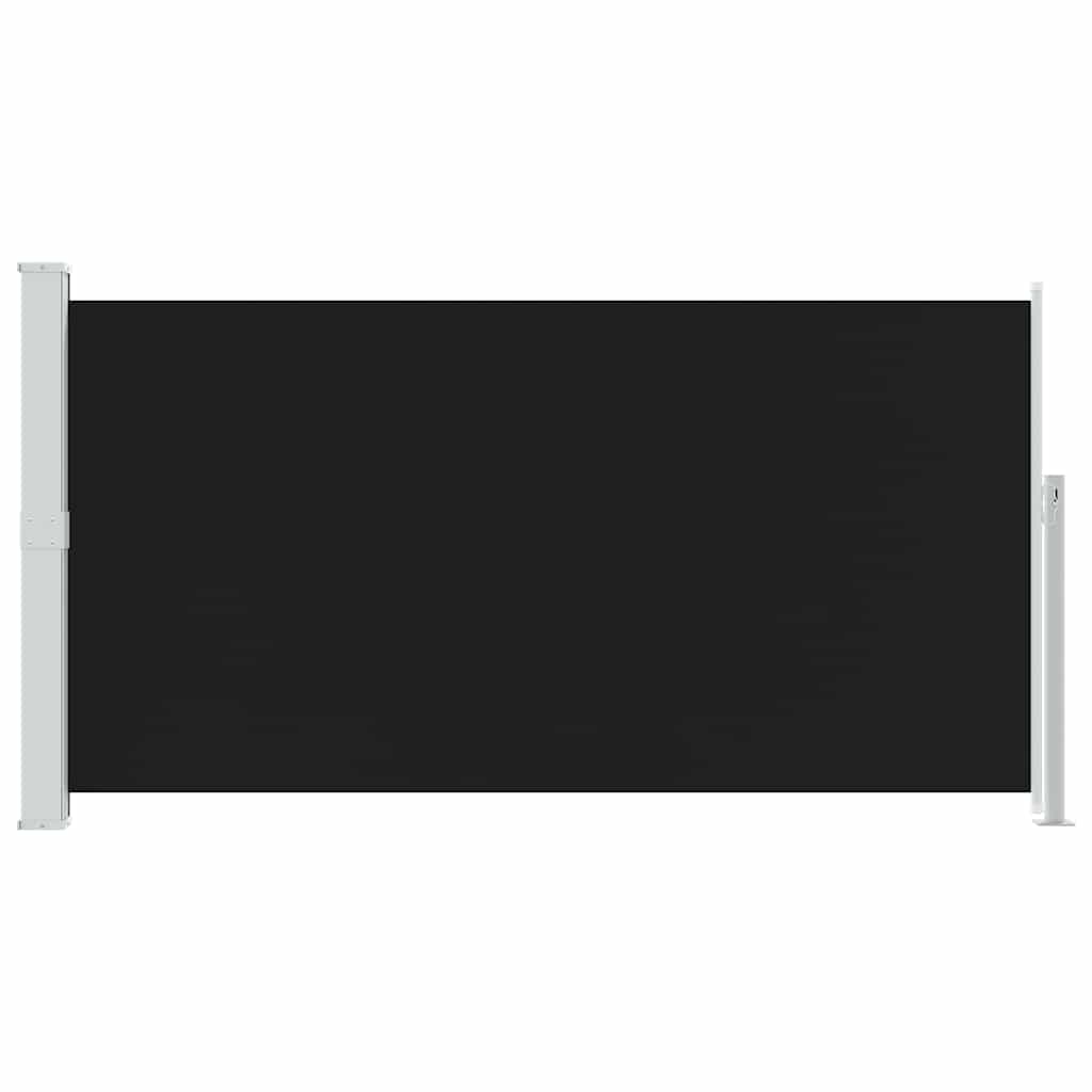 sammenrullelig sidemarkise til terrassen 170 x 300 cm sort