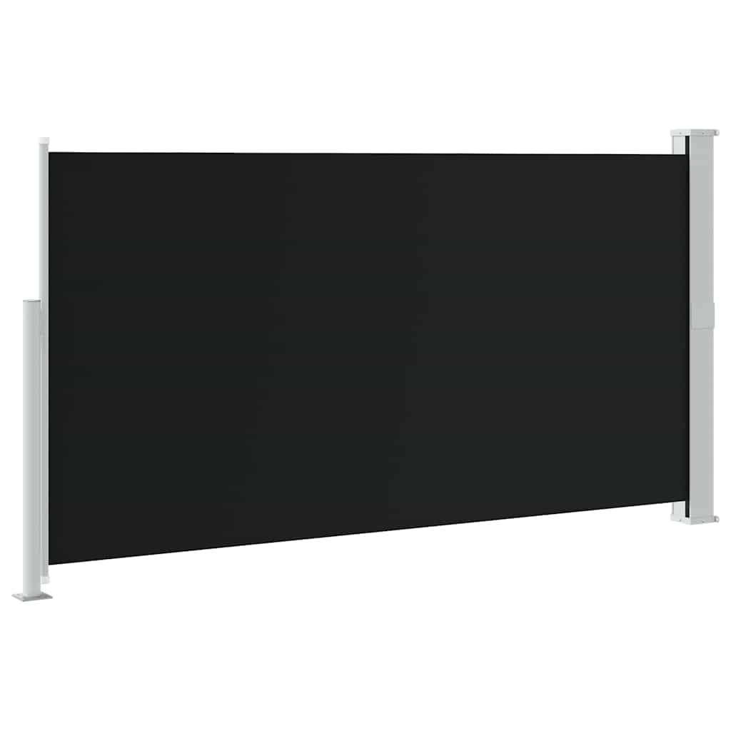 sammenrullelig sidemarkise til terrassen 170 x 300 cm sort