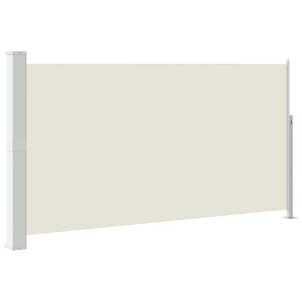 sammenrullelig sidemarkise til terrassen 170x300 cm cremefarvet