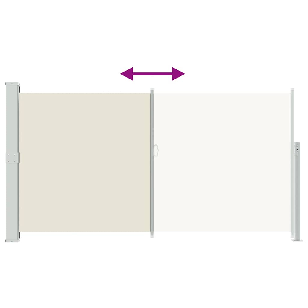 sammenrullelig sidemarkise til terrassen 170x300 cm cremefarvet
