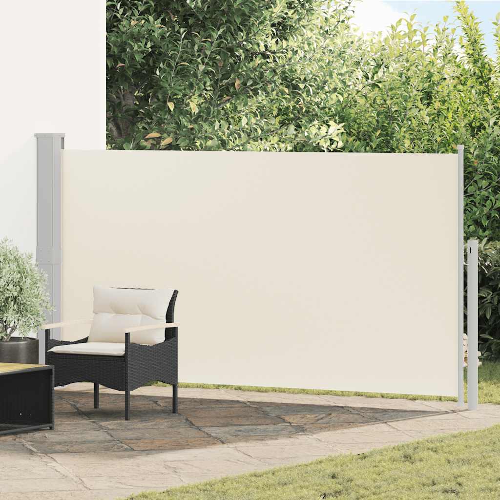 sammenrullelig sidemarkise til terrassen 170x300 cm cremefarvet
