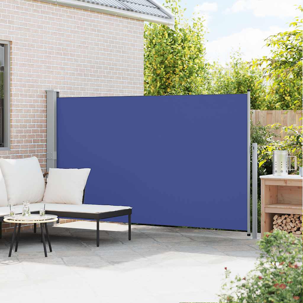 sammenrullelig sidemarkise til terrassen 170 x 300 cm blå