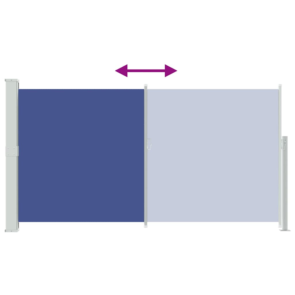 sammenrullelig sidemarkise til terrassen 170 x 300 cm blå