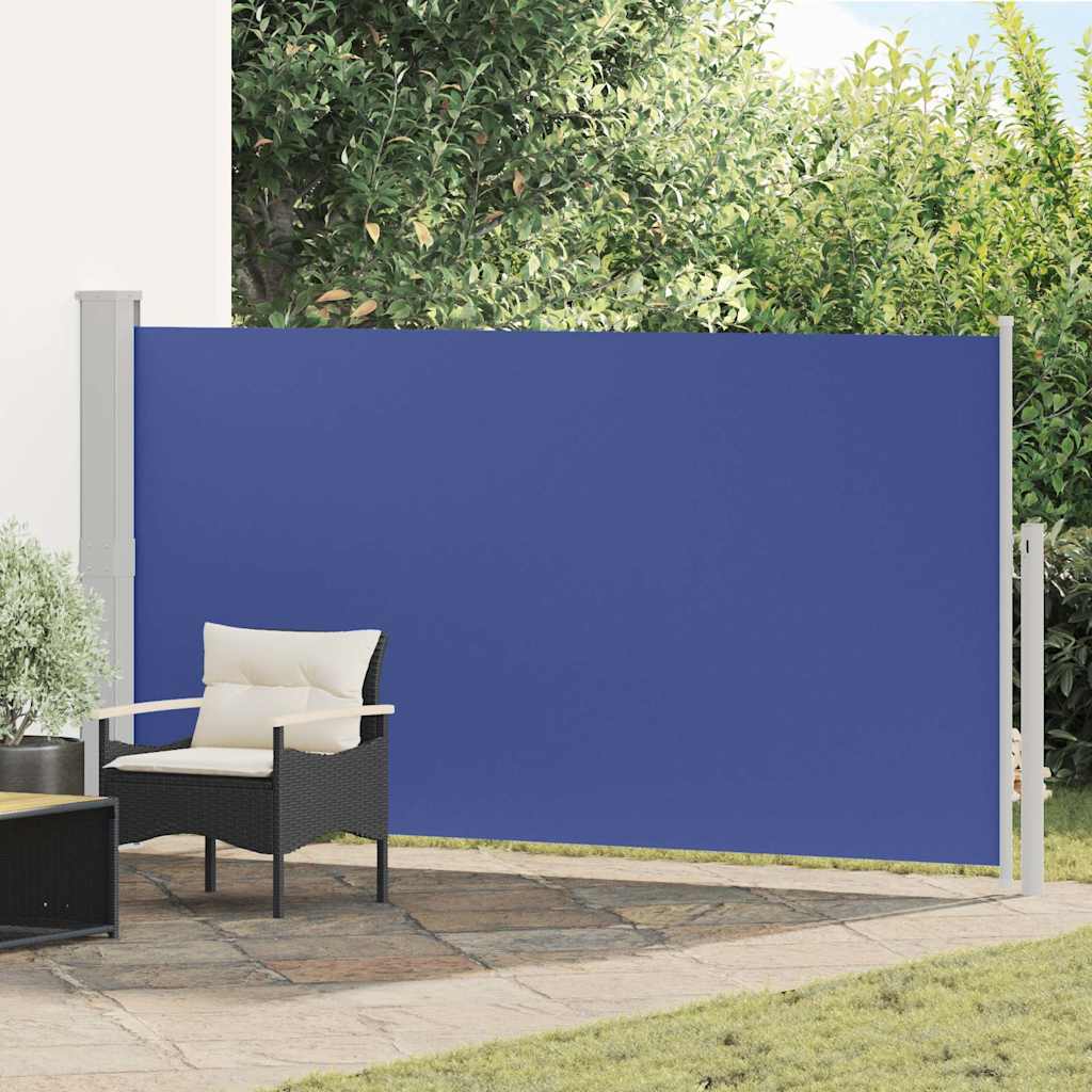 sammenrullelig sidemarkise til terrassen 170 x 300 cm blå
