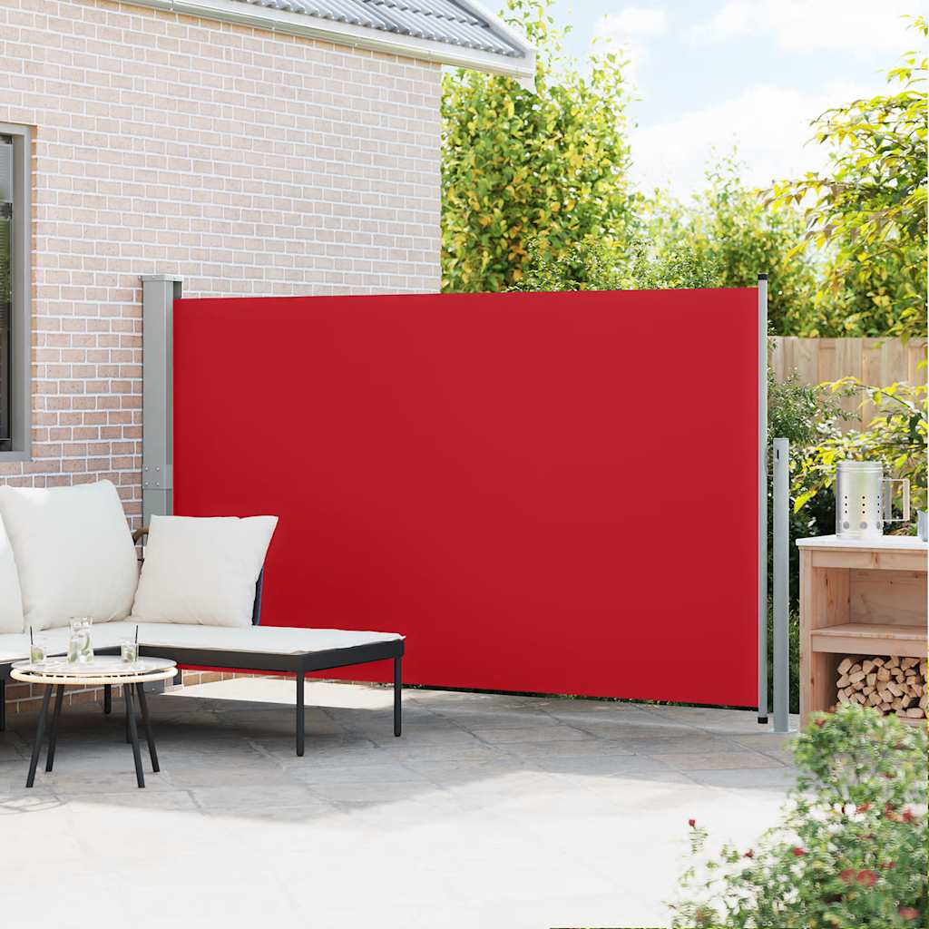 sammenrullelig sidemarkise til terrassen 170 x 300 cm rød