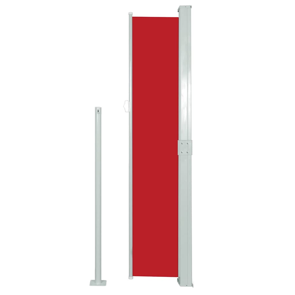 sammenrullelig sidemarkise til terrassen 170 x 300 cm rød