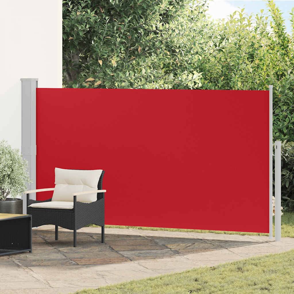sammenrullelig sidemarkise til terrassen 170 x 300 cm rød