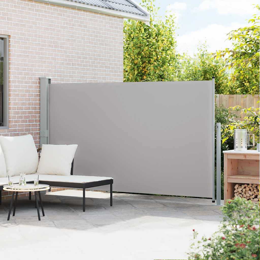sammenrullelig sidemarkise til terrassen 170 x 300 cm grå