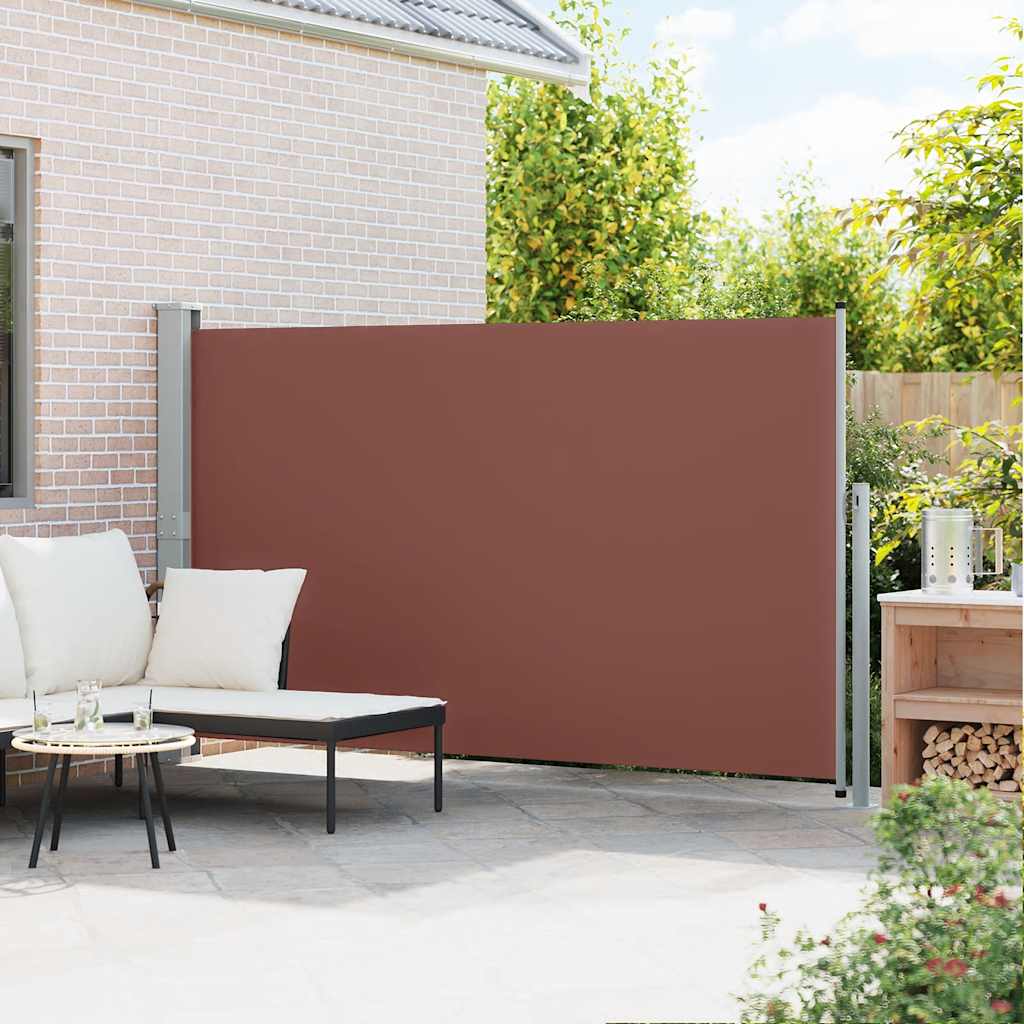 sammenrullelig sidemarkise til terrassen 170 x 300 cm brun
