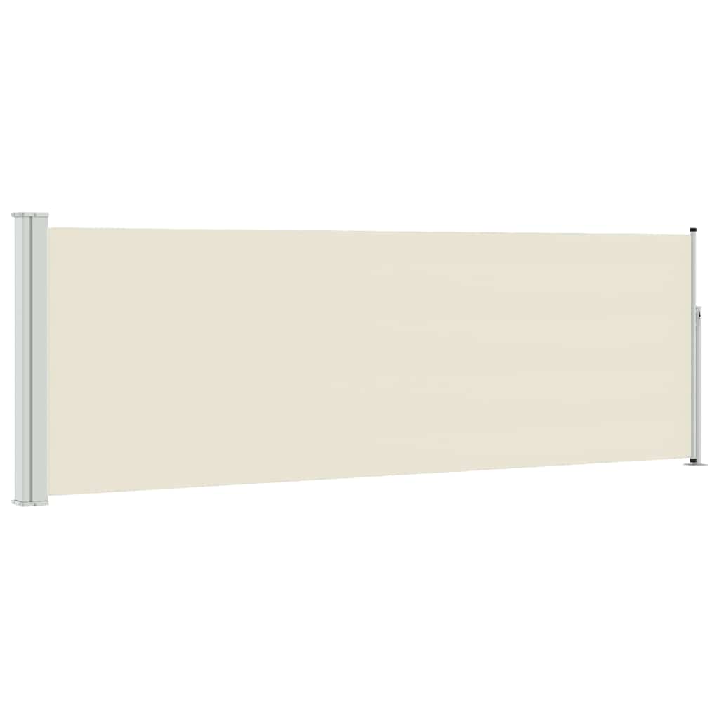 sammenrullelig sidemarkise til terrassen 100x314 cm cremefarvet