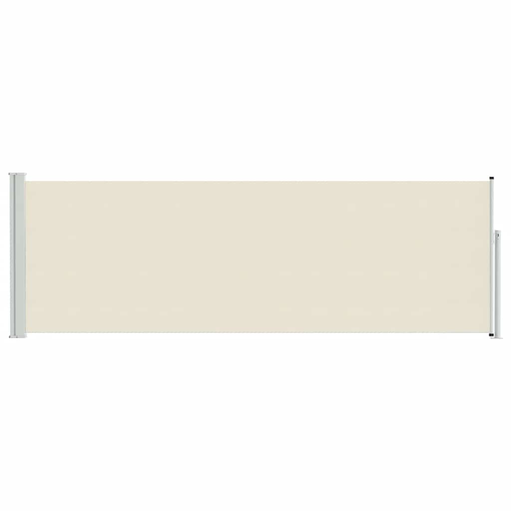 sammenrullelig sidemarkise til terrassen 100x314 cm cremefarvet