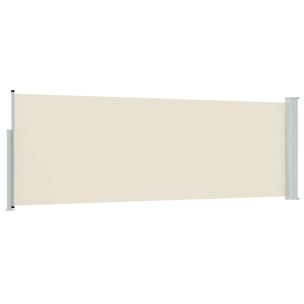 sammenrullelig sidemarkise til terrassen 100x314 cm cremefarvet
