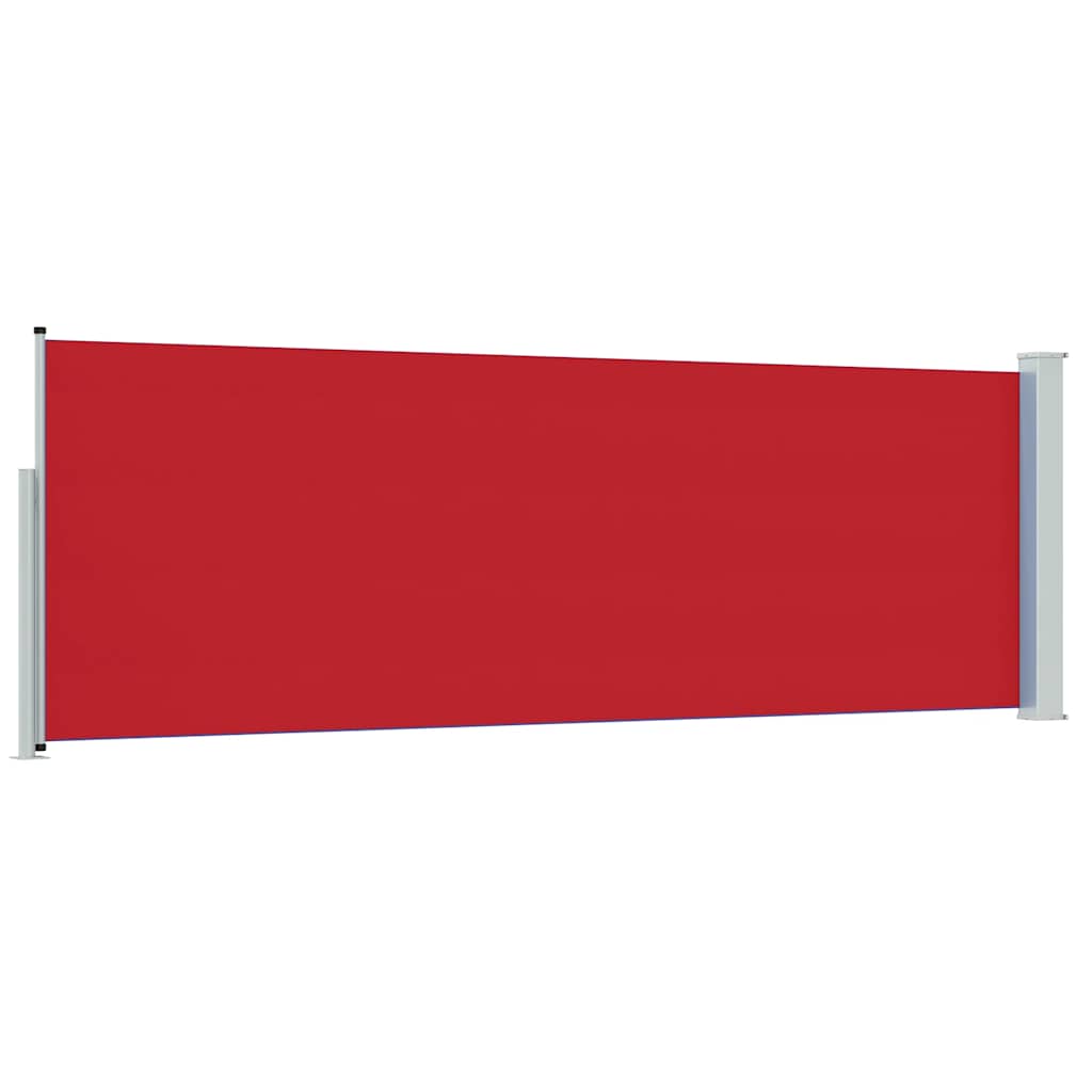 sammenrullelig sidemarkise til terrassen 100 x 314 cm rød